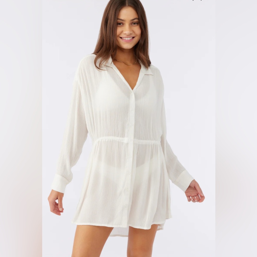 O’NEILL VANILLA SALTWATER SOLIDS CAMI SWIM COVER-UP